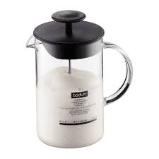 Latteo Fouet A Lait Manuel Anse En Verre 0 25 L Noir Cappuccino Maison Cappuccino Mousse De Lait