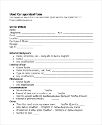 Vehicle Appraisal Form The Truth About Vehicle Appraisal
