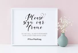 Picture frames hold so much more than just a photo. Please Sign Our Frame Wedding Frame Guest Book Sign Hashtag Etsy Wedding Frames Guest Book Sign Wedding Signs