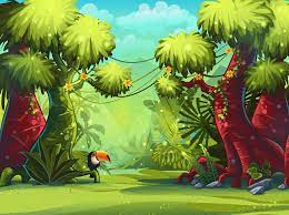 Jungle For Kids Wallpaper For Iphone Is 4k Wallpaper Jungle Illustration Cartoon Background Jungle Cartoon