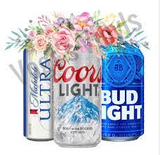 Excited To Share This Item From My Etsy Shop Floral Beer Cans Sublimation Transfer Ultra Coors Bud Light Diy Beer Tattoos Cricut Craft Room Bud Light