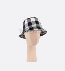 Teddy D Check N Dior Red Small Brim Bucket Hat With Veil Accessories Women S Fashion Dior Aksesoris