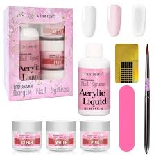 Amazon Com Latorice Nail Acrylic Powder And Liquid Set 3 Colors Clear Pink White And One Liquid Monomer Nail Art Powder For Doing Acrylic Nails Mma Free Beauty Natural, clear, translucent (pink, beige, apricot) or pink and white together for a permanent french manicure look.