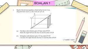 A) garis yang terletak pada suatu satah, b) garis yang bersilang dengan suatu satah. Garis Dan Satah Dalam 3 Dimensi Panitia Matematik Matematik Tambahan Smkbbs Flip Pdf Anyflip