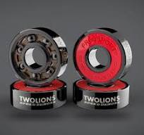 Twolions High Rev 608RS Hybrid Black Ceramic Bearings for Inline Skate or  Skateboard or Scooter (Pack of 8)