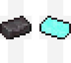 Only gold and iron are smelted then cast into ingots (at least within the universe of the game). Half Netherite Half Diamond Ingot Minecraft Skin