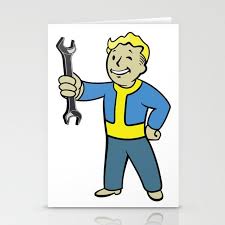 Vault Boy Mechanic Stationery Cards By Hogarth Arts Authentic Aboriginal Art Set Of 3 Folded Cards 5 X 7 Poster Mechanics Mechanical Art Vault Boy