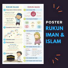 Rukun iman termasuk pondasinya islam. Poster Rukun Iman Rukun Islam Shopee Indonesia