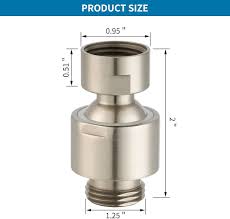 Hibbent All Metal Shower Head Swivel Ball Joint Adapter, Solid Brass  Adjustable Shower Arm Connector, Shower Arm Extension, Showerhead  Connector, Universal Showering Component, Brushed Nickel