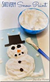 Snow painting with a toddler. Puffy Snow Paint Recipe Christmas Crafts For Kids Christmas Crafts For Kids To Make Preschool Christmas