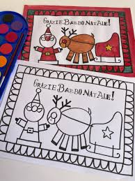 LA TOVAGLIETTA BABBO NATALE E RENNA DA COLORARE