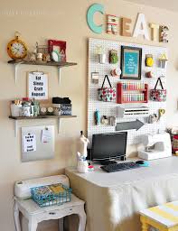 It is an excellent color for sparking imagination in a hobby or craft room. Craft Room Wall With Whites And Brights