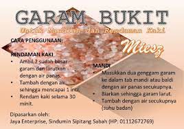 Tenang iq ada garam bukit dekat rumah. Garam Mandian Dan Rendaman Kaki