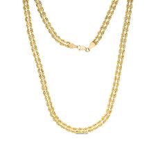 Double Row Braided Rope Chain Necklace In 10k Gold 17 Piercing Pagoda Chain Necklace Rope Chain 10k Gold