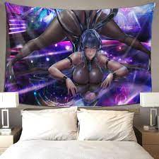 Hentai Anime Taimanin Poster Tapestry Action Animation CG Tapestries HAnime  Sexy Adult Bunny Girl Pantyhose Doujin Wall Hanging - AliExpress