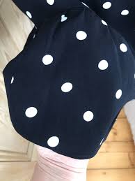 Hobbs Navy Polka Dot Dress