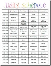 daily schedule from homeschooler kids schedule homeschool