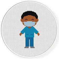 4,543,258 patterns created to date! Masked Nurse Cross Stitch Pattern Daily Cross Stitch