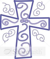 Cross With Purple Swirls Cross Clipart Purple Swirl Swirls Wall Decals