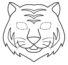Maschera Da Stampare E Colorare Tigre Artigianato Animali Maschera Cappelli Di Carta
