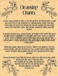 Cleansing Chants Book Of Shadows Spells Page Wiccan Pagan Witchcraft Book Of Shadows Banishing Spell Wiccan Rede