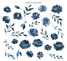 This is the collection of 60 individual watercolour portraits featuring different wild animals with or without watercolour florals and gold / rose gold geometric frames. Navy Watercolor Floral Clipart Flowers Wedding Indigo Dark Clip Art Arrangements Bouquets Floral Drop Seamless Tile Free Commercial Use Png In 2021 Floral Watercolor Watercolor Peonies Watercolor Flowers