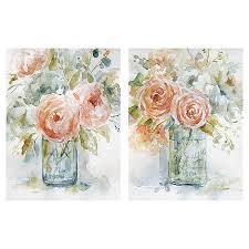 Check out our cabbage rose print selection for the very best in unique or custom, handmade pieces from our prints shops. Cabbage Roses I Ii Canvas Art Prints Set Of 2 Kirklands