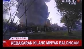 Kilang minyak pt pertamina ru vi balongan, kabupaten indramayu, jawa barat, terbakar pada senin (29/3) sekitar pukul 00.45 wib. 7c7fh1ywqahhym