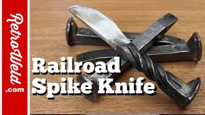 How to forge a pair of tongs of 2 railroad spikes. Forge Your Own Knife From A Railroad Spike