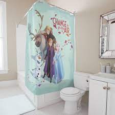 Frozen 2 Anna Elsa Friends Change Shower Curtain Zazzle Com Custom Shower Curtains Winter Shower Friends Change