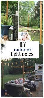 Diy Outdoor Light Poles Everthing You Need For Outdoor Entertaining Diy Projects Diy Outdoor Ideas Diy Pat In 2020 Diy Outdoor Lighting Backyard Backyard Lighting