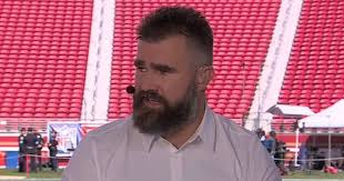 Jason Kelce sends fans into a frenzy as he jokes about his tight shirt  during ESPN regular-season debut