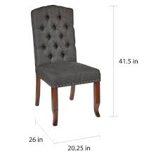 A hard to find handsome english 19th century tufted leather ottoman with brass nailhead details. Osp Home Furnishings Jessica Fabric Tufted Dining Chair With Bronze Nailheads And Coffee Legs Overstock 15902663