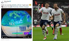 The fortnite icon bundle featuring harry kane and marco reus is nearly upon us, but when exactly can you get your hands on the bundle, and how? Harry Kane Helps Dele Alli With Brilliant Sniper Shot In Fortnite Daily Mail Online