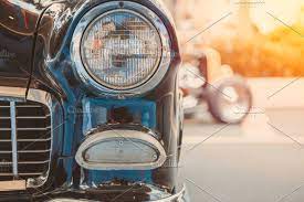 Headlight Lamp Of Retro Classic Car Classic Cars Retro Classic