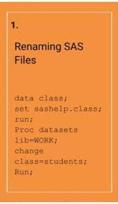 5 Quick Uses Of Proc Datasets In 2020 Sas Programming Sas Manipulation