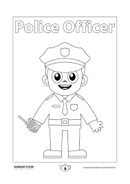 Professions Coloring Book For Kids Police Officer Page 8 Coloring Books Alphabet Preschool Kids Coloring Books