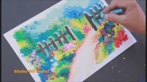 Sedangkan oil pastel dapat diaplikasikan di. Gambar Pemandangan Menggunakan Giotto Oil Pastel Youtube