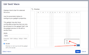 Confluence Gadget Structure Gantt Documentation Alm