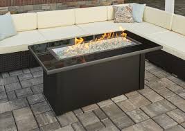 H rectangular powder coated steel lp fire pit coffee table in faux wood with lava rocks. Propane Fire Pit Coffee Table You Ll Love In 2021 Visualhunt