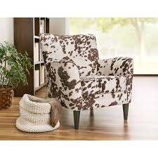 Slumberland Furniture Cora Cream Cow Print Accent Chair Printed Accent Chairs Cow Print Chair Accent Chairs