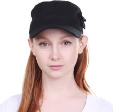Buy KBETHOS Cadet Army Cap Basic Everyday Military Style Hat (Large,  (Distressed Pockets) Black) at Amazon.in