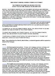 When seeking to claim disability it may be a lot more complicated than just filling out the disability claim form. Free New Jersey Power Of Attorney Forms Pdf Templates