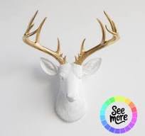 Faux Deer Head Wall Mount – Resin Animal Decor – Custom ...