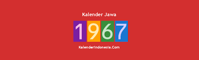 Kalender pendidikan semester ganjil 4. Kalender 1967 Jawa Kalenderindonesia Com