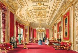 The Crimson Drawing Room Windsor Castle 1838 Painting By James Baker Pyne 1st Art Gallery House Design Castles Interior Victorian Homes