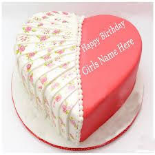 Birthday Cake Heart Shape With Name Editor Image Result For Birthday Cake Images With Name Editor Happy Birthday Cakes Girl Cakes Happy Birthday Cake Images