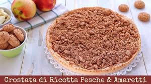 La crostata pesche e amaretti è un dolce estivo profumato perfetto per i vostri pranzi della domenica o per una gita fuori porta. Crostata Di Ricotta Pesche E Amaretti Ricetta Facile Fatto In Casa Da Benedetta Youtube