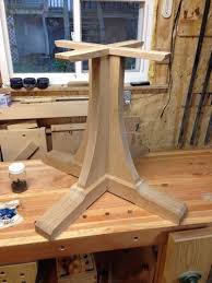 Mission Style Pedestal Table N 3 Base Up Woodworkingclasses Woodworkingforall Woodworkingknowledge Wo Woodworking Pedestal Table Base Diy Dining Table