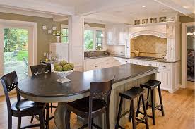 Image Result For Island With Seating At The End Round Kitchen Island Kitchen Island Table Kitchen Island With Seating